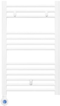 facula - Radiador Toallero Eléctrico Fluido Blanco Programable 400w con Mando en la Parte Izquierda