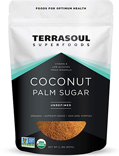 Terrasoul Superfoods Organic Coconut Sugar, 2 Lbs - Low Glycemic | Unrefined | Trace Minerals