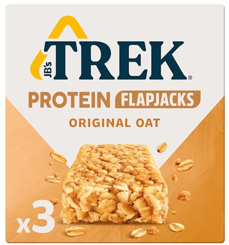 JB's TREK Protein Flapjack - Original Oat - Plant-based protein - Gluten Free - 3 x 50g bars - 150g