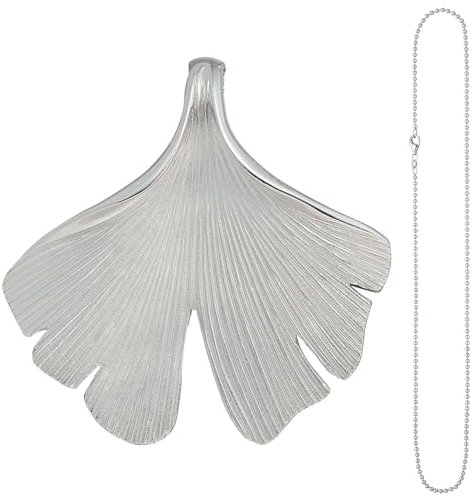 Jobo Damen-Anhänger Ginkgo aus 925 Sterling Silber mit Kette 50 cm