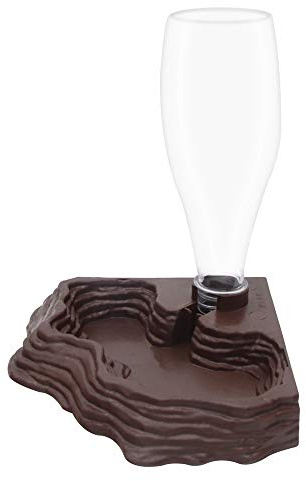 SLSON Reptile Water Feeder Automatic Water Dispenser Waterer 13.5Oz Feeding Accessories for Turtle Bearded Dragons Lizards Geckos for Terrarium Tank (Brown)