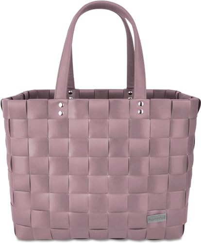 Einkaufstasche/Tragetasche mit Henkel - Einkaufskorb aus Kunststoff - Großer Damen Shopper robust und langlebig - 20 Liter Volumen Farbe Rose