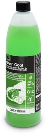 ERRECOM Green Cool, Líquido Verde Concentrado para Radiadores, Anticongelante G12 con Paquete inhibidor de Base orgánica Oat, 1 Litro