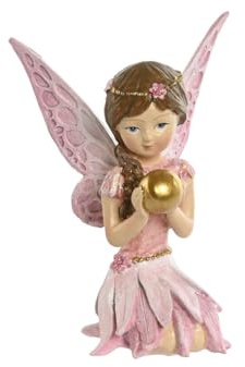 Figura Decorativa Home ESPRIT Rosa Hada 7,5 x 6,5 x 11 cm