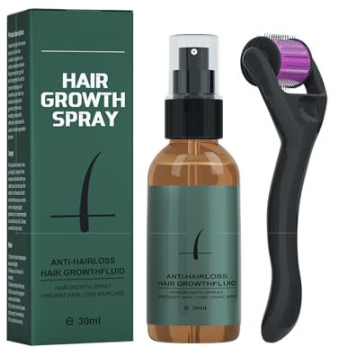 Pemarlis 30ml Kit per la Crescita Della Barba,Roller Per La Crescita Della Barba + Siero,Spray Crescita Barba,Rullo Derma per la Crescita Della Barba,Stimola la Crescita dei Baffi