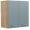 Vicco Hängeschrank R-Line, hängender Küchenschrank, Blau-Grau/Goldkraft Eiche, 60 cm