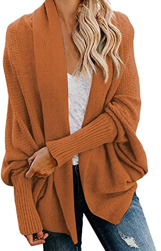 Damtröja höst oversize | stickad kofta dam kort utan knappar | elegant kofta stickad rock kofta tröja långärmad mysig kappa jacka toppar ytterkläder ledig öppen tröja