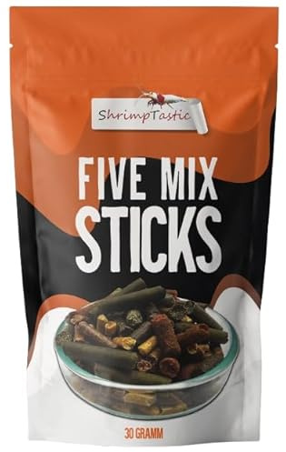 Five-Mix-Sticks (30g) Futter Mix für Garnelen, Welse, Krebse, Schnecken, Wirbellose