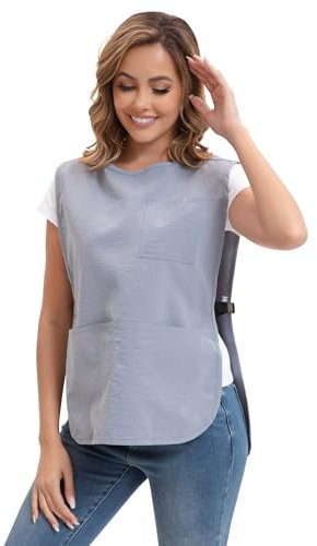 Nanxson Fastening Tabard Apron for Women Men Cleaning Apron with Large Pocket Barber's Apron Cooking Catering Kitchen Apron