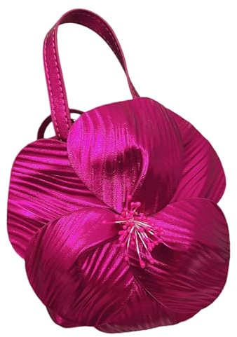 Kvinnors blommig kuvertväska, kreativ blomhandväska kvinnors blommig kuvertväska för fest bröllop brudväskor, Ljusrosa
