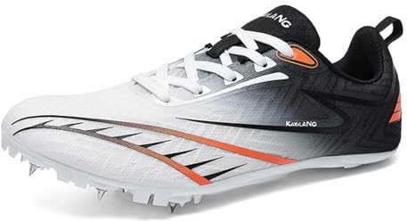 ZHENSI Chaussures D'athlétisme pour Hommes Et Femmes Chaussures De Course À Pointes Baskets Légères Et Professionnelles,Noir,45 EU