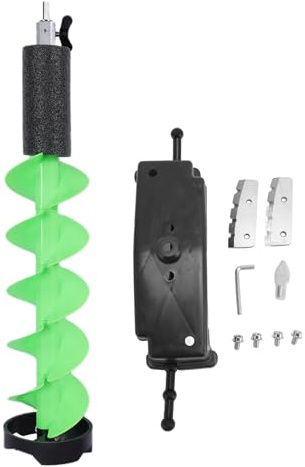 ViaGasaFamido Auger Drill Bit Replacement Sharp Blade 29 Inches Length 8 Inches Drilling Diameter Ice Drill Auger for Deep Water Thick Ice Layers Fishing