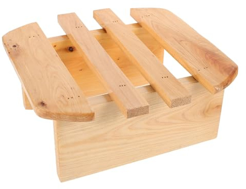 NOLITOY Marchepied en Bois Massif 24 CM pour Bain et Sauna – Repose-Pieds Surélevé Naturel, Tabouret Polyvalent pour Salon, la Cuisine et Bureau – Repose-Jambes Confortable et Hygiénique