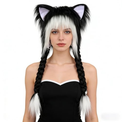 Genérico Gorro De Gato De Peluche Con Orejas - Accesorios Abrigados Para Disfraces De Cosplay | Sombrero De Animal De Peluche Para Eventos De Cosplay - Para Adultos, Niños, Amigos Y Familia