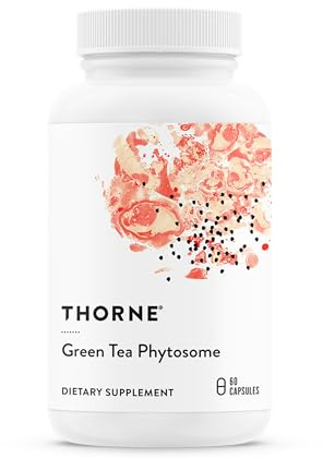 THORNE - Green Tea Phytosome - Provides Antioxidant Support, Liver Protection & Thermogenesis and Metabolic Benefits* - Caffeine-Free - Third-Party Certified - Gluten, Dairy & Soy-Free - 60 Capsules