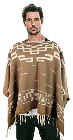 thecostumebase The Clint Eeastwood Poncho Spaghetti Cowboy Replica Bordado Costura blanca