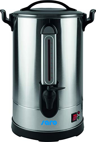 Saro - Cappono 60 Percolateur à Café avec Filtre Rond, 8,3 l, 60 Tasses, Inox, Double Paroi, Jauge en Verre, Fonctions Infusion et Maintien au Chaud, 1,6 kW