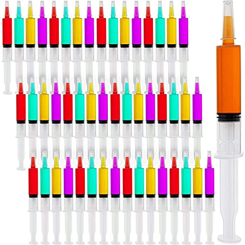 Juvale Plastic Syringe for Drinks - Syringes for Cocktails - Reusable Food-Safe Alcohol Injectors with Secure Leakproof Cap - 30 Count, 1 Fl Oz, Modern Polypropylene