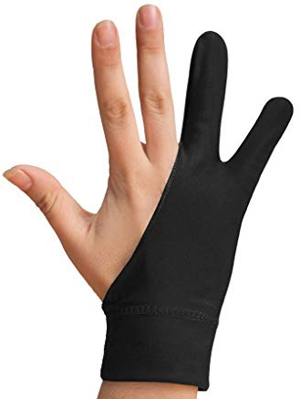 Gant Dessin Gant d'artiste pour Tablette Graphique, Création d'art et iPad Pro Crayon 2pcs Artist Gants de Dessin Anti-Fouling Gant de Tablette Graphiques Ecran Intéractif et Tablettes Lumineuses