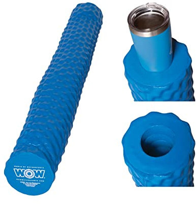 Wow Sports XL Foam Pool Noodle with Cup Holder - Blue - 6.5 in Diameter x 46 in - 250 lb Capacity - Vinyl Coated