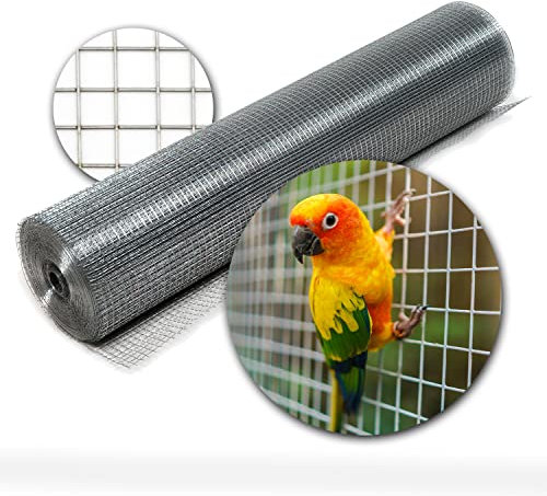 KrapTrap Volierendraht Edelstahlgitter V2A I 16mm x 16mm, 1m x 5m I rostfreies Drahtgitter I keine Vergiftungsgefahr für Vögel Hasen Meerschweinchen