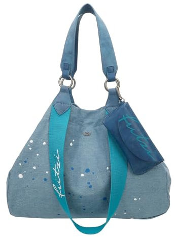 Fritzi aus Preussen Damen Izzy Medium Denim Blue Sparkle Shopper
