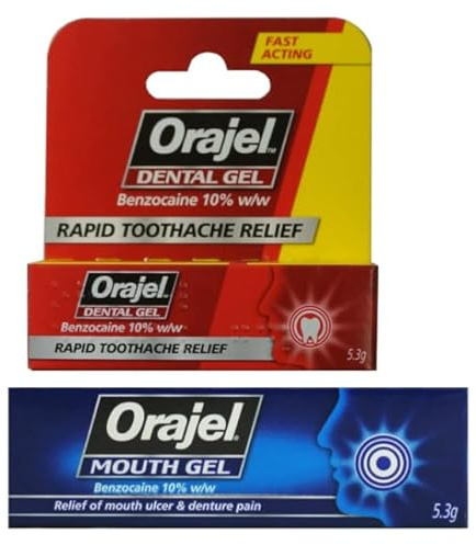 MM Orajel Mouth & Dental Gel - Fast-Acting Pain Relief for Toothache, Gum Pain, and Mouth Ulcers - Effective Oral Care Gel