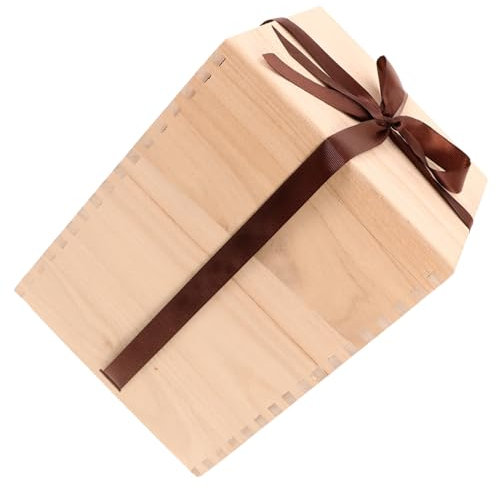 LIFKOME Coffret à Tasses Bois Avec Couvercle Boîte à Tasses Décorative Organisateur Bois Pour Tasse à Thé Pour Maison