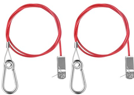 Cuerda De Freno Del Remolque, 2 Piezas Cable De Seguridad 1m Cuerda De Freno, Rojo Cable De Alambre De Seguridad Cuerda De Remolque De Alambre Para Automóvil Para Remolques Caravanas