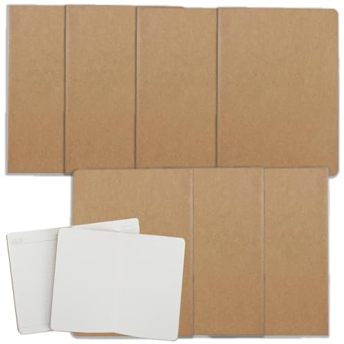 7 Pieces of Notepads, Vintage Kraft Paper Notebooks, Sketchbooks, Student Stationery, School Supplies, Writing Instrument Accessories