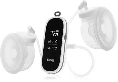 LIONELO Twee Free Freihändige Elektrische Milchpumpe, 3 Massagemodi, 9 Intensitätsstufen, 2 Brustschalen à 150 ml, 4 Silikontrichter, Hands-Free, Tragbare Milchpumpe, Leiser Betrieb, Timer, Etui