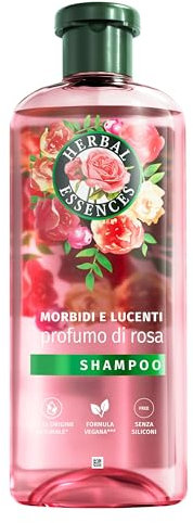 Herbal Essences Shampoo Morbidi e Lucenti, per Capelli Secchi, Con Essenza di Rosa, Vegano 250ml