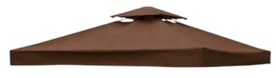 Generisch Ersatzteil für Überdachungsoberteil, wasserdicht, Überdachungsteile, Pavillonzubehör, Ersatzzubehör (braun, doppelt)