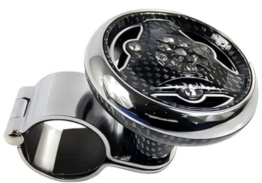 Opuweiy Steering Wheel Knob, Universal Power Ball Spinner Knob with Smooth Ball Bearing for Easy Steering Assist and Control, Compatible with Most Vehicles (Carbon Fiber Black)