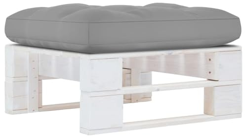Homele Ottoman pallar, impregnerad furu, vit, trädgårdslounge-set, balkongmöbelset, underhållningsset, balkong soffa, lounge, lämplig för trädgårdar, terrasser