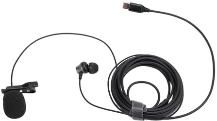 BTOSEP Lavalier-mikrofon med vindtätt skumskydd, hög känslighet, , mikrofon för livestreaming typ C med klämma