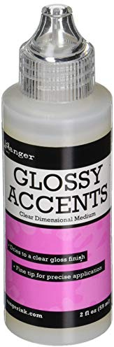 Ranger GAC17042 Glossy Accents Vernis Plastique Transparent - 59 ml