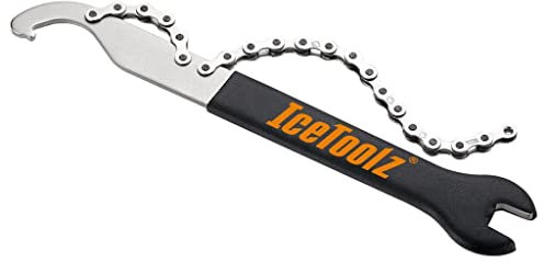 IceToolz Pedalschlüssel, 15 mm, Abtriebskette und Demotte, Freilauf, Unisex, Erwachsene, Grau