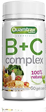 Quamtrax Nutrition - B+C Complex - 100 cápsulas - Combinación de vitaminas, equilibrio del sistema inmune y reducción del cansancio