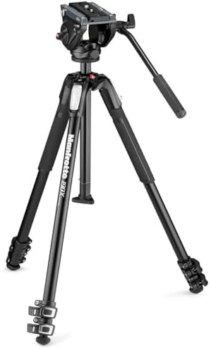Manfrotto MVH500AH Fluid Video Head with MT190X3 Tripod