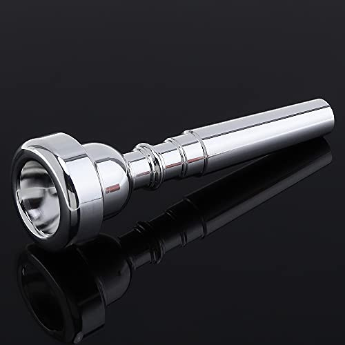 OriGlam Embouchure de trompette 7C Instruments, embout 7C plaqué argent pour trompette de remplacement pour débutants et professionnels