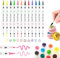 Treedoa Lebensmittelfarbe Stifte Backen,Lebensmittelfarbstift für Ostereier Fondant Farbstifte,12pcs Marker mit Feiner,Lebensmittel,Schreiber für Kekse,Kuchen,Fondant,Desserts,Schreiben Essbarer Stift