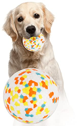 Palla giocattolo per cani, indistruttibile, in gomma, ad alto rimbalzo, durevole, solida, interattiva, giocattoli per addestramento per cani, per cani di taglia piccola, media e grande