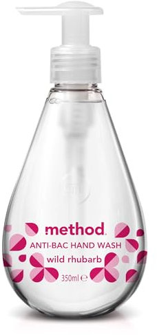 Method Antibacterial Hand Wash, Hand Soap, Gentle Hand Cleansing, Fresh Wild Rhubarb Scent, Pack of 1, 1 x 350 ml