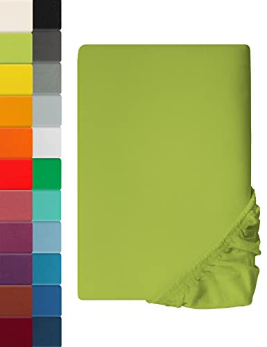 Premium Spannbettlaken MIA Apfelgrün | 70 x 140cm - 100% Baumwolle
