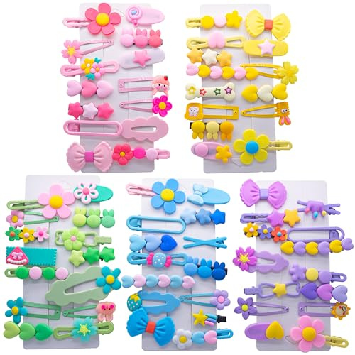 MAITIANISK 70PCS Hair Accessories for Girls Little Girl Hair Clips Barrettes for Baby Toddler Teens Women Kids Cute Candy Colorful Flower Gift for 6-18 Ages (Girls Hair Accessories)