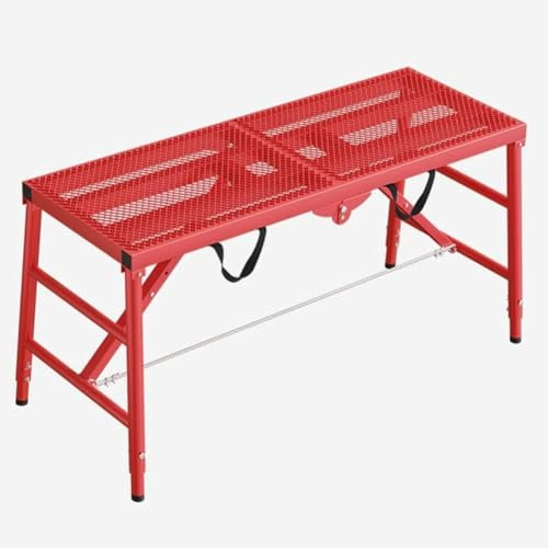 Escabeau pliable réglable en acier – Plateforme de travail portable pour le nettoyage de véhicules récréatifs – Robuste et léger – Idéal pour un usage domestique et professionnel