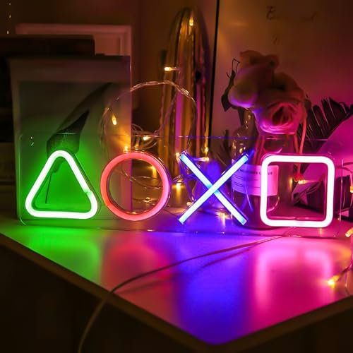 Enseigne Lumineuse Neon LED Gaming, Panneau Néon LED Coloré, Gamer Néon, 42x13cm Neon Mural USB, Gaming Game Room Enseigne pour Décoration Chambre Murale Fête Bar Salle de Jeux
