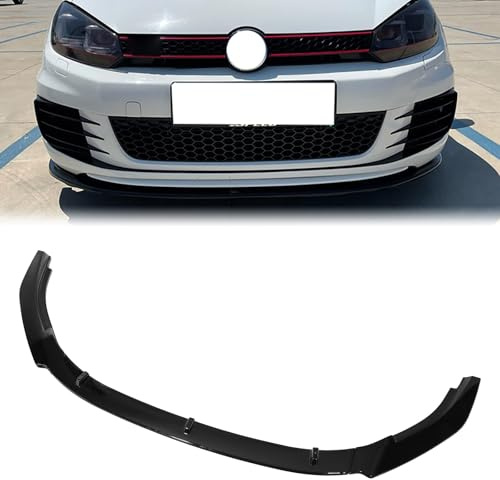 GKXTLTONG Spoiler Anteriore per Auto per Golf 6 MK6 GTI GTD 2010-2013, Car Lower Lip Splitter Blade Front Lip Deflector Car Front Shovel Splitter Diffuser