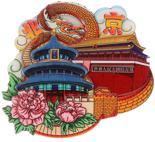 ANDRESLAD Magnete da Frigorifero Città di Pechino 3d, Calamita Decorativa Magneti per Frigorifero e Ufficio, Souvenir da Viaggio Design Monumenti, Resistente e Multifunzionale